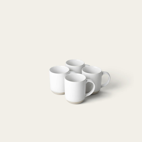 Small mugs drinkware by Fable Home, shown in a pearlwhite finish. – #pearlwhite