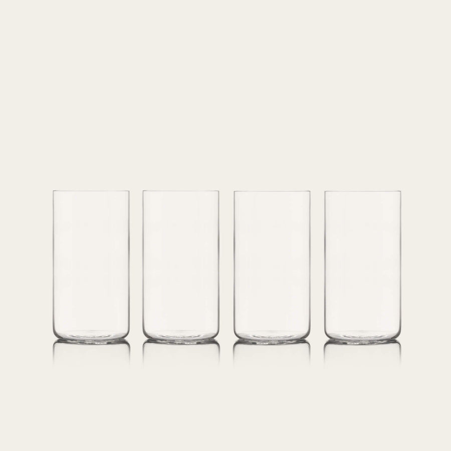 Tall glasses pro glassware by Fable Home, shown in a clear finish. – #clear