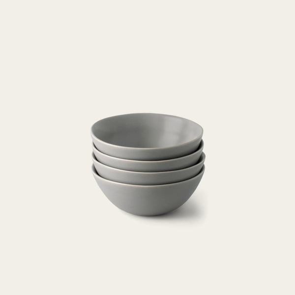 Breakfast bowls dinnerware by Fable Home, shown in a dovegray finish. – #dovegray