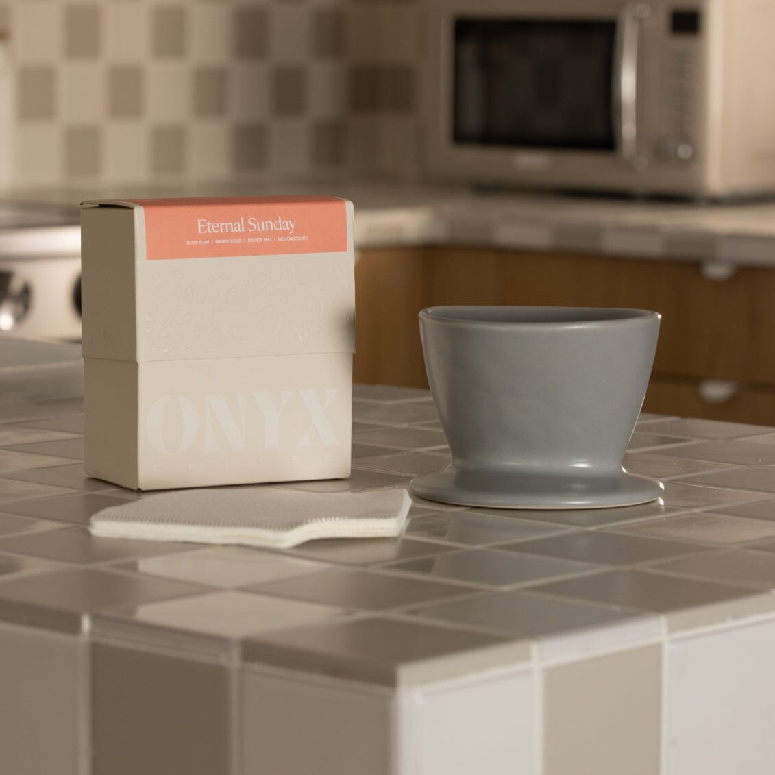 Coffee dripper drinkware by Fable Home, shown in a beachgrassgreen finish.