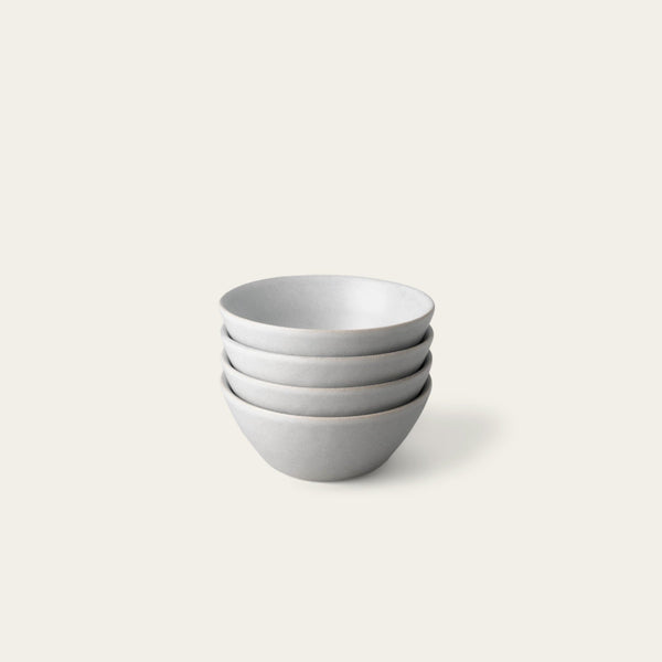 Dessert bowls dinnerware by Fable Home, shown in a stoneblue finish. – #stoneblue