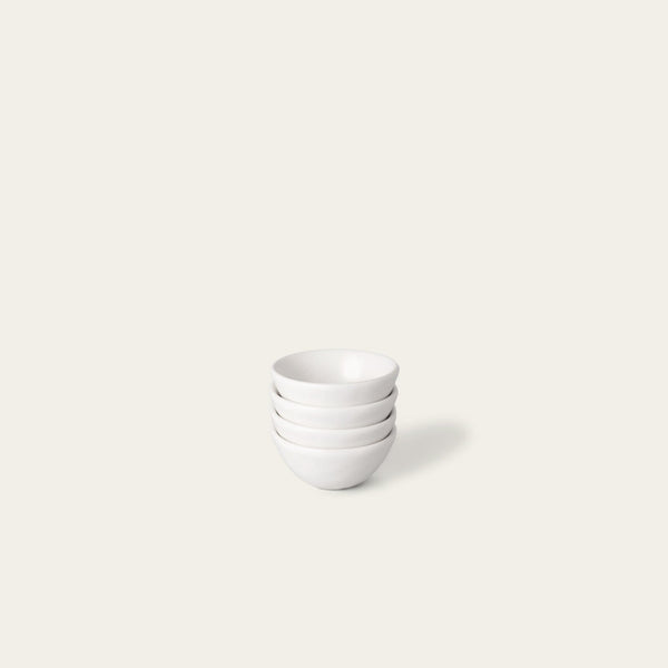 Little bowls dinnerware by Fable Home, shown in a cloudwhite finish. – #cloudwhite