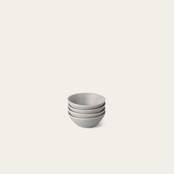 Little bowls dinnerware by Fable Home, shown in a dovegray finish. – #dovegray