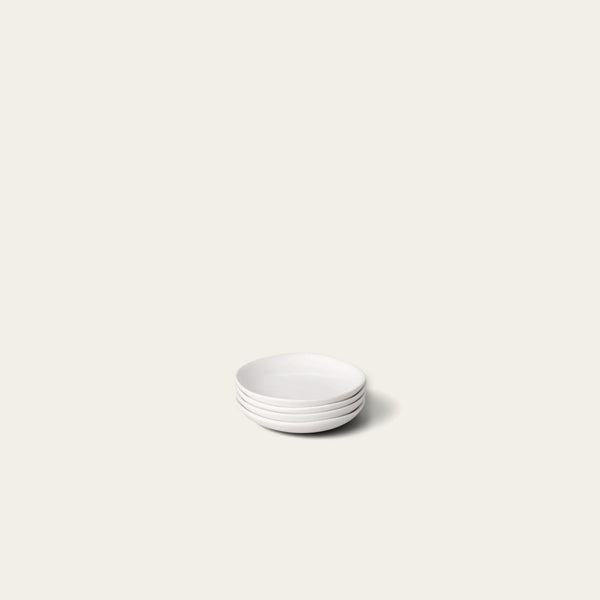 Little plates dinnerware by Fable Home, shown in a cloudwhite finish. – #cloudwhite