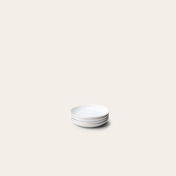 Little plates dinnerware by Fable Home, shown in a pearlwhite finish. – #pearlwhite