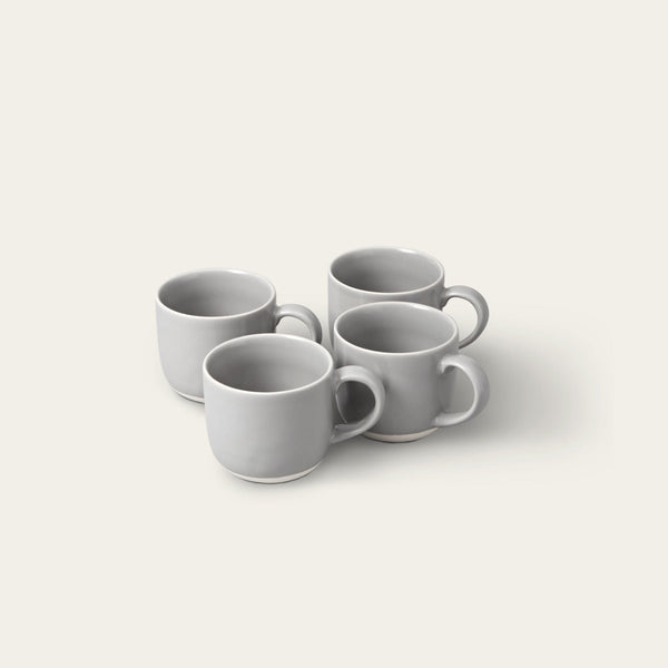 Mugs dinnerware by Fable Home, shown in a dovegray finish. – #dovegray