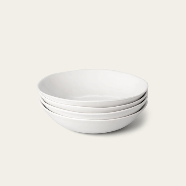 Pasta bowls dinnerware by Fable Home, shown in a cloudwhite finish. – #cloudwhite