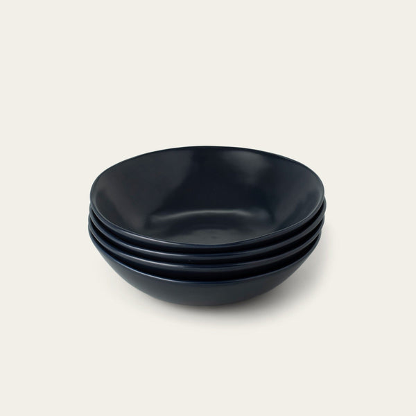 Pasta bowls dinnerware by Fable Home, shown in a midnightblue finish. – #midnightblue