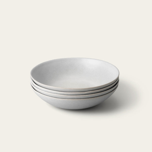 Pasta bowls dinnerware by Fable Home, shown in a stoneblue finish. – #stoneblue