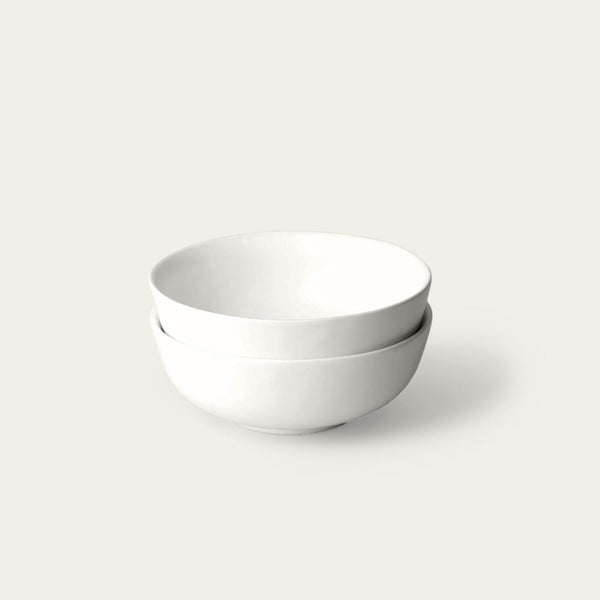 Ramen bowls dinnerware by Fable Home, shown in a cloudwhite finish. – #cloudwhite
