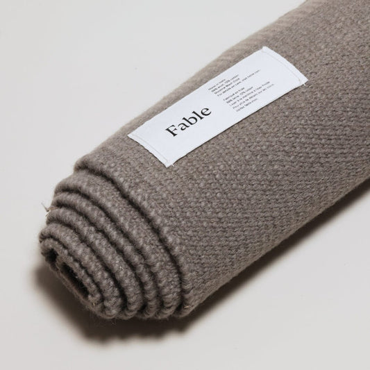 Wool rug rugs by Fable Home, shown in a slate gray. #slategray