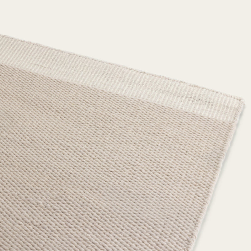 Close-up of a Dune gray wool rug showing the texture and weave. #dunegray