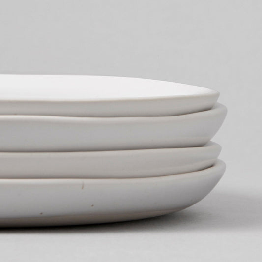 Hand Glazed Ceramic Salad Plate  White Plates & Classic Dinnerware – Roman  and Williams Guild
